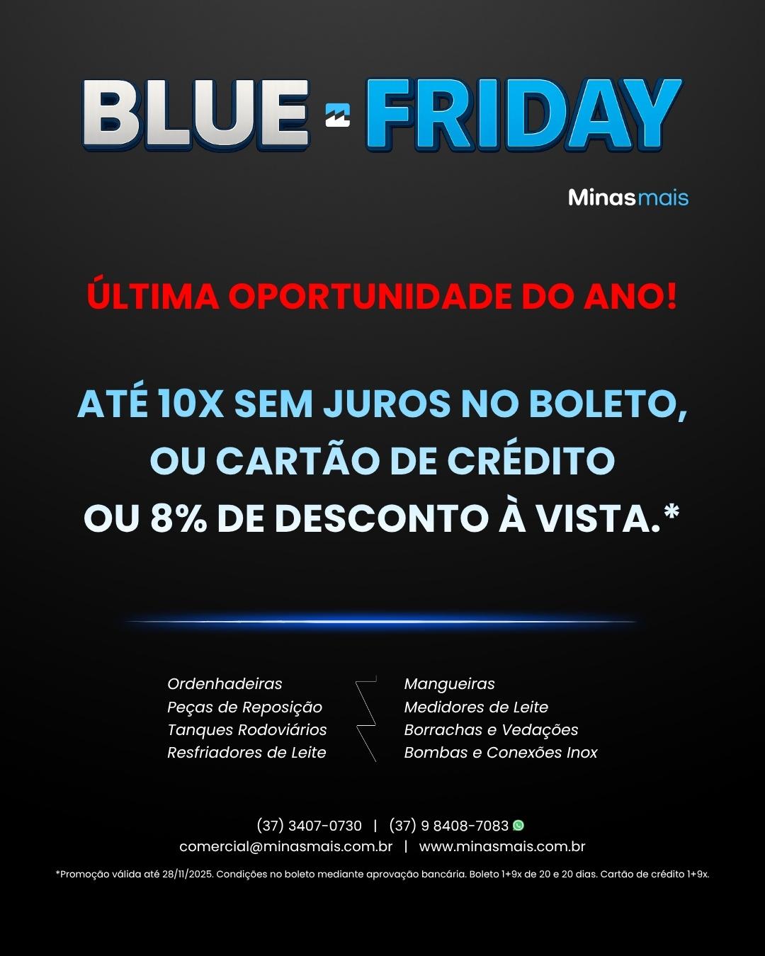 Imagem ilustrativa de Blue Friday Minas Mais